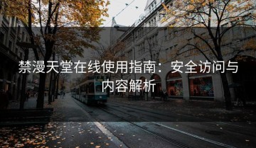 禁漫天堂在线使用指南：安全访问与内容解析