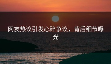 网友热议引发心碎争议，背后细节曝光