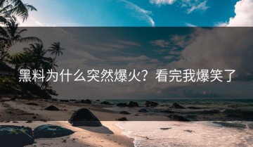 黑料为什么突然爆火？看完我爆笑了