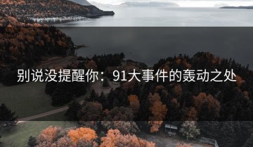 别说没提醒你：91大事件的轰动之处